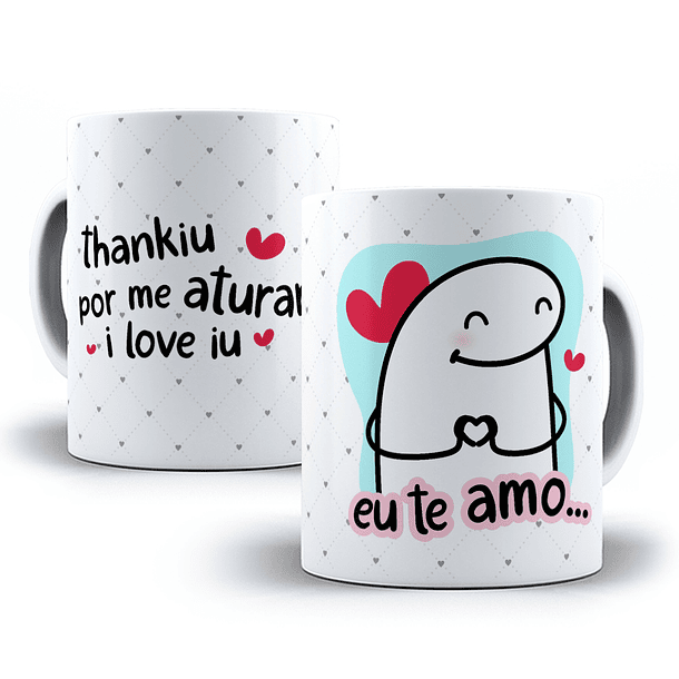 Arte Caneca Thankiu Por Me Aturar I Love Iu Eu Te Amo Arquivo Png 