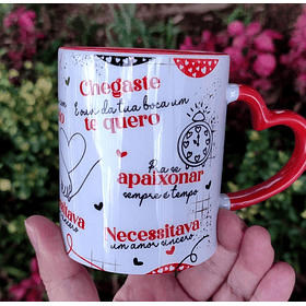 Arte Caneca Quem diria que você viria sem dizer que vinha, porque nunca é tarde Arquivo Editável