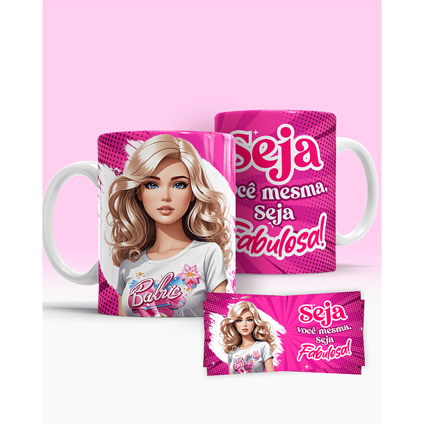 6 Artes Caneca Barbie Arquivos Editável 2