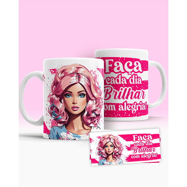 6 Artes Caneca Barbie Arquivos Editável 4