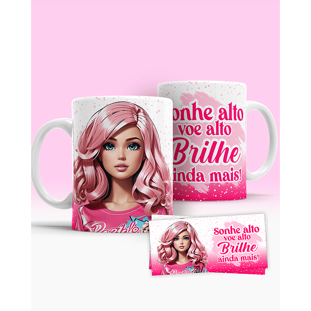 6 Artes Caneca Barbie Arquivos Editável 5