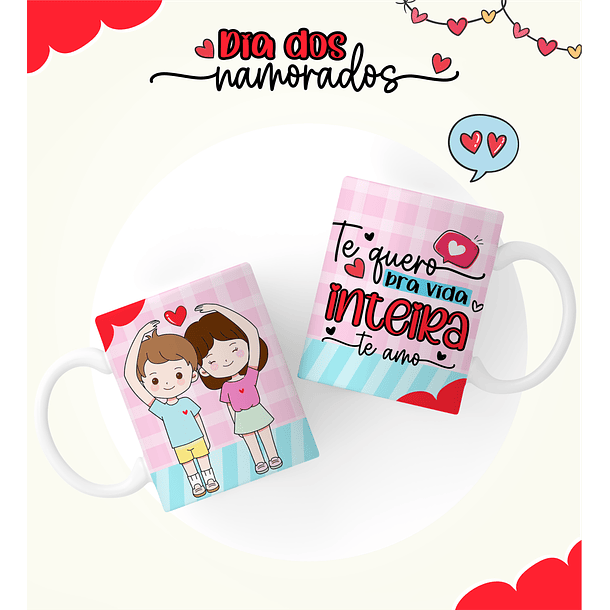 6 Artes Caneca Dia dos Namorados Arquivos Editável  4