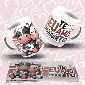 Arte Caneca Eu Te Amo Múúúúúito Vaquinha Arquivo Png