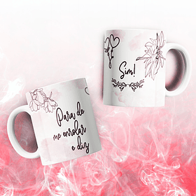 Arte Caneca Para De Mim Enrolar E Diz Sim Arquivo Png