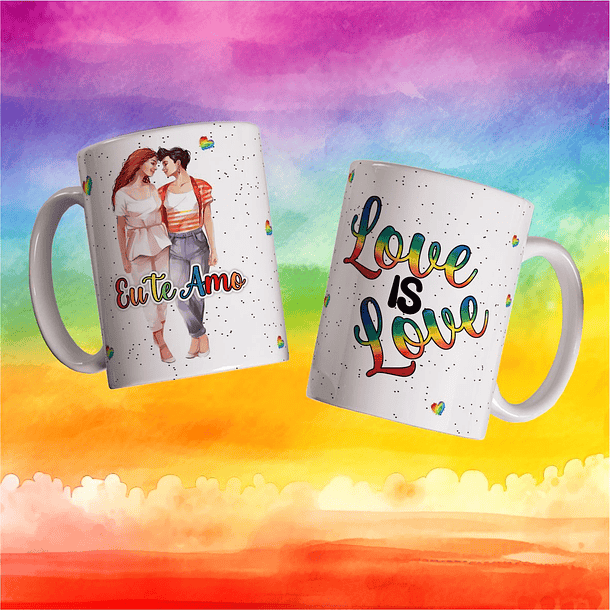 Arte Caneca Eu Te Amo Love Is Love Arquivo Png 