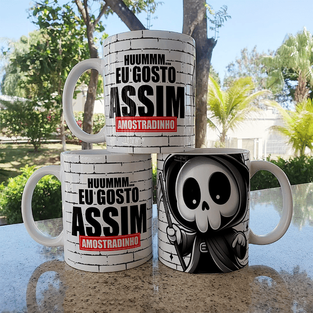 Arte Caneca Huumm Eu gosto Assim Amostradinho Arquivo Editável 1