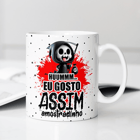 Arte Caneca Huummm... Eu Gosto Assim Amostradinho Vermelho Bolinha Arquivo Png