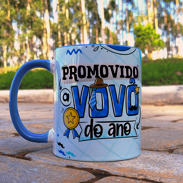 Arte Caneca Promovido a Vovô do Ano Dia dos Avós Arquivo Png 