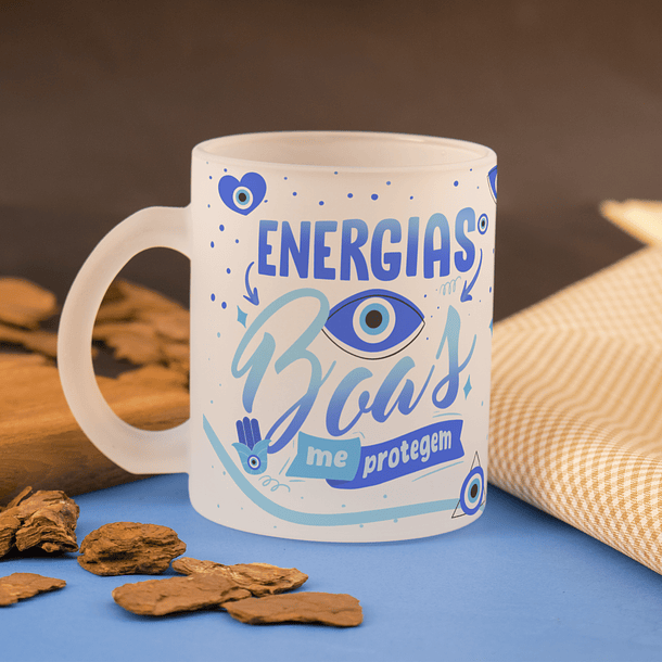 Arte Caneca Energias Boas me Protegem Arquivo Png 2