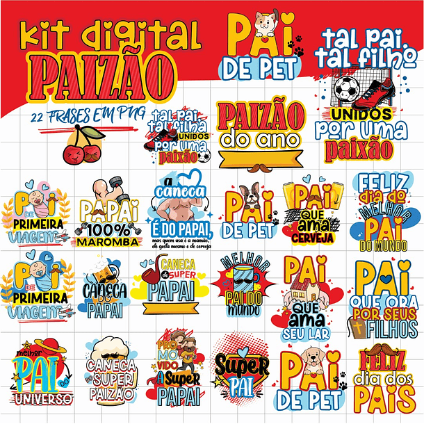 33 Artes para Caneca e Azulejo Dia dos Pais Arquivo em Jpg 3