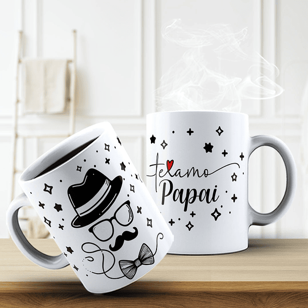 10 Artes Caneca Dia dos Pais Minimalista Arquivo Editável  7