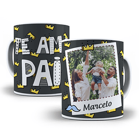 Arte Caneca Te Amo Pai Com Foto Arquivo Png