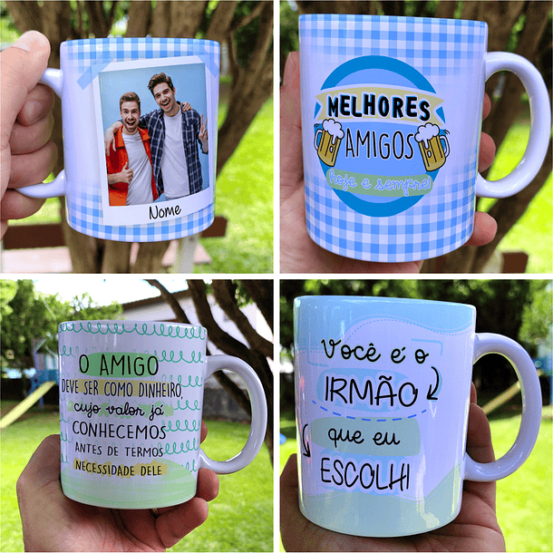 21 Artes para Caneca Amizade Masculino Arquivo Editável 3
