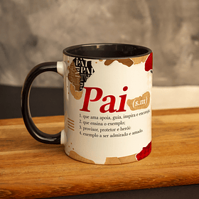 Arte Caneca Pai S.M Que Ama Apoia, Guia, Inspira E Encoraja Vermelho Arquivo Png