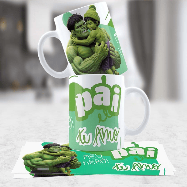 4 Artes para Caneca Dia dos Pais Personagens Arquivo em Jpg 4