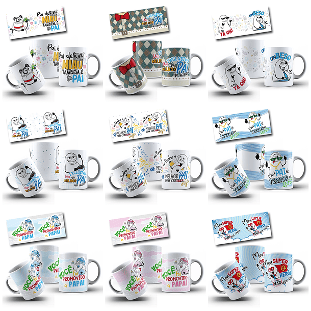 37 Artes para Caneca Flork Dia dos Pais Arquivo em Jpg  4