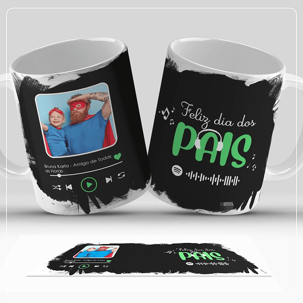 6 Artes para Caneca Dia dos Pais Spotify Musicas Arquivo em Jpg 3
