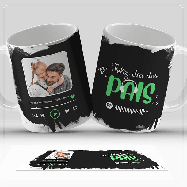 6 Artes para Caneca Dia dos Pais Spotify Musicas Arquivo em Jpg 6
