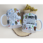 6 Artes para Caneca Dia dos Pais Mãos Inflados Galáxia Arquivo em Jpg 6