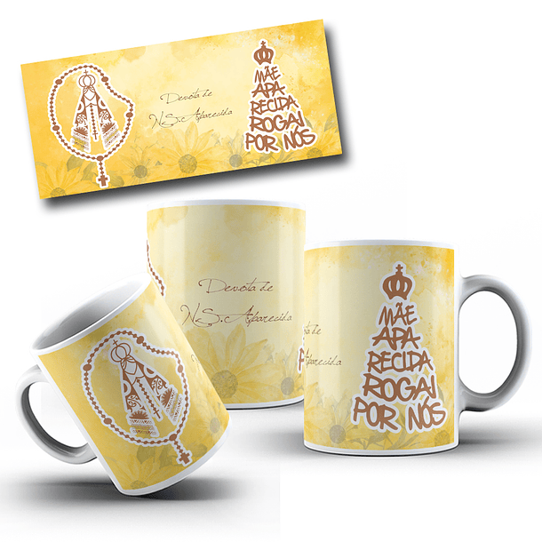 10 Artes para Caneca Nossa Senhora Aparecida Arquivo Editável 10