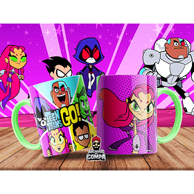 9 Artes para Caneca Jovens Titãs Arquivo Editável