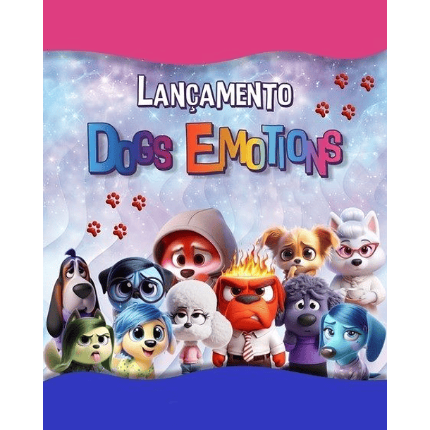 Kit Digital Divertidamente Dogs e Gatinhos Animais Emoções Arquivos em Png 1