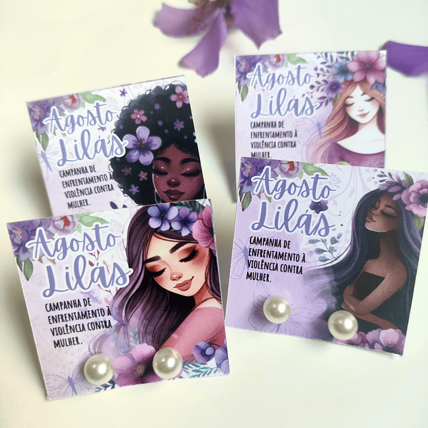 Arquivos de Corte Prontos Agosto Lilás e Dourado em Png 13