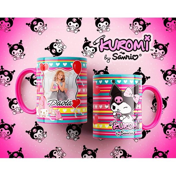 10 Artes para Caneca Kuromi Arquivo Editável  6