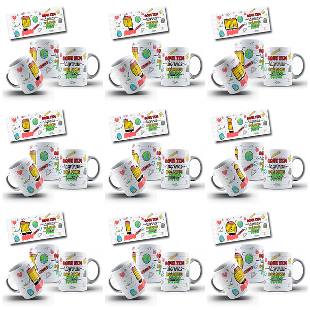 26 Artes para Caneca Alfabeto Dia dos Professores Arquivo Editável 1