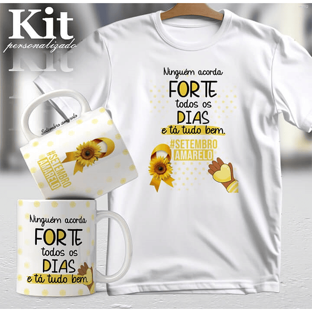20 Artes para Canecas e Camisa Setembro Amarelo Arquivo Editável 10