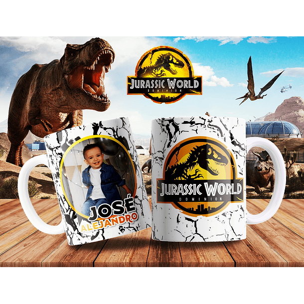 7 Artes para Caneca Jurassic Park Arquivo Editável 1