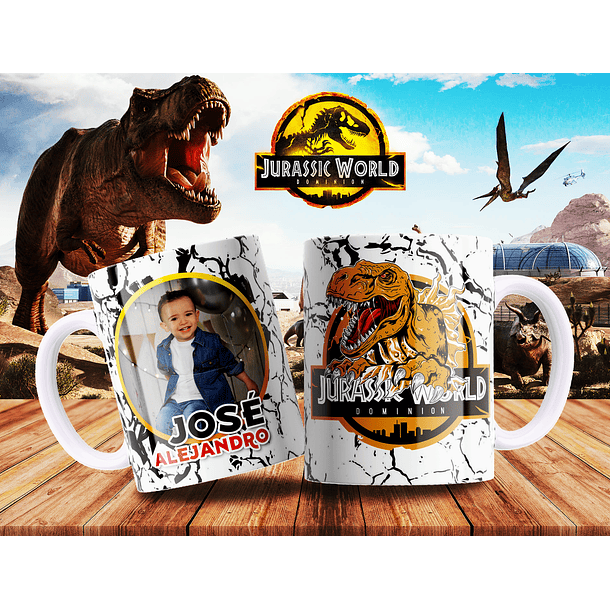 7 Artes para Caneca Jurassic Park Arquivo Editável 2