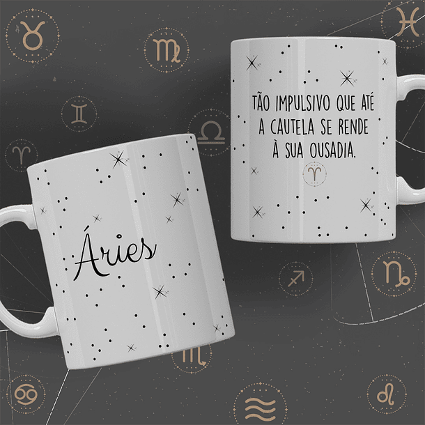 12 Artes para Caneca Signos Minimalista Arquivo Editável  2