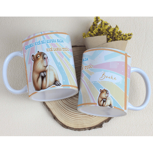 15 Artes para Canecas Capivara Fofa Arquivo Editável  4
