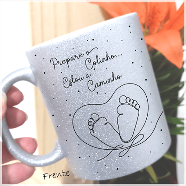 15 Artes para Canecas Gestação Revelação Gravidez em Linhas Arquivo Png 10