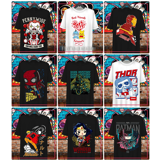 38 Artes para Camisa Personagens Arquivo em Ai 4