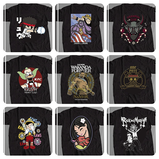 25 Artes Camisa Gamer Geek Personagens Arquivo em Pdf 1