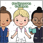 Kit Digital Dia dos Professores Mascotinhos para Montagem Completo Arquivos em Png 4