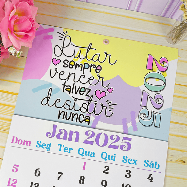 Arquivo Calendários Coloridos Mais Embalagens 2025 em Png 6