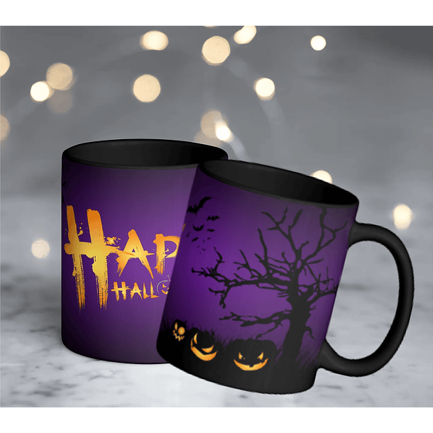 Arte Caneca Halloween Lilas Arquivo Png 