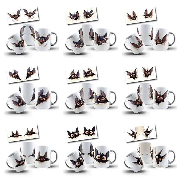 100 Artes para Canecas e Camisa Halloween Arquivo em Png 9