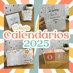 Coleção Arquivos para Calendários 2025 em Png