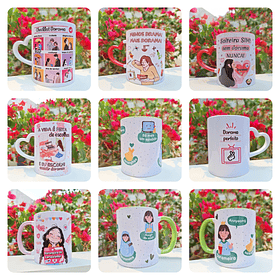 10 Artes para Caneca Doramas Desenho Arquivo em Jpg