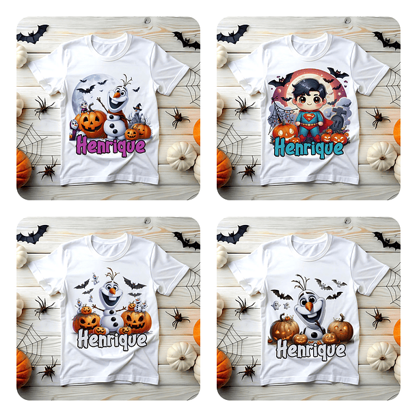 22 Artes para Camisa Personagens Infantil Halloween Arquivo em Png  3