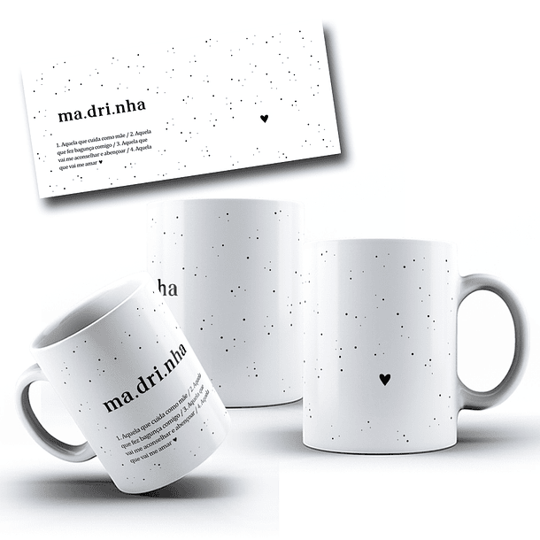 12 Artes para Caneca Batismos Padrinhos Arquivo em Png 5