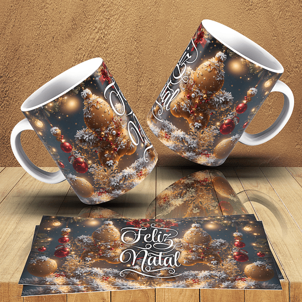 8 Artes para Caneca Natal Biscoitos de Gengibre Arquivo Editável 4