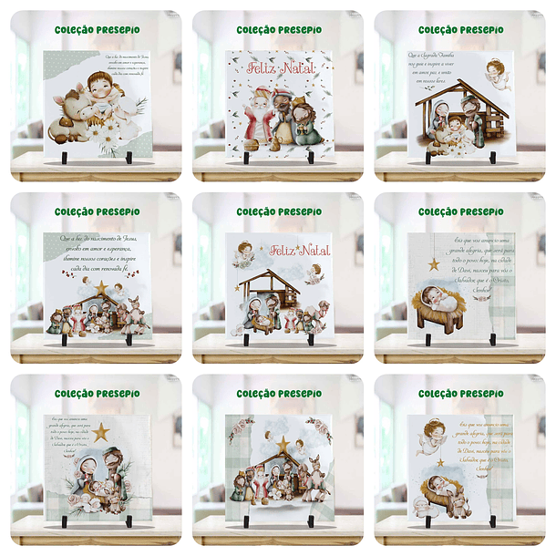 20 Artes para Caneca e Azulejo Presépio Natal Arquivo Editável 2