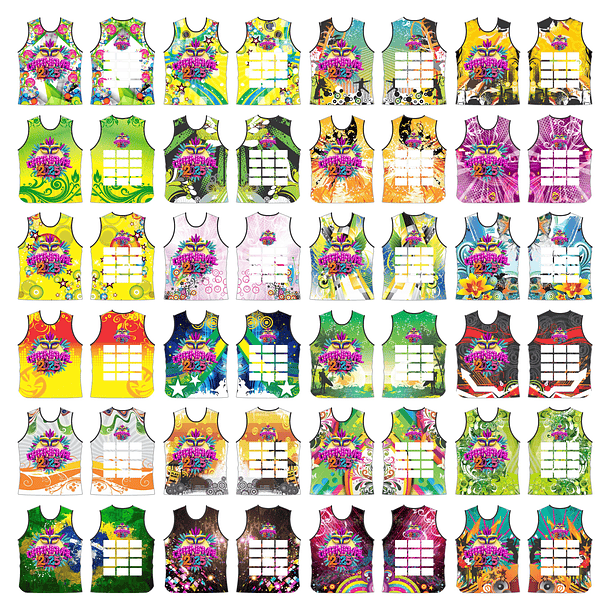 30 Artes Modelo de Abada Carnaval Bloco Arquivo Editável Vetor Abadás Template 2