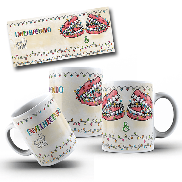 7 Artes Caneca Envelhecer Juntos Arquivo em Jpg  5