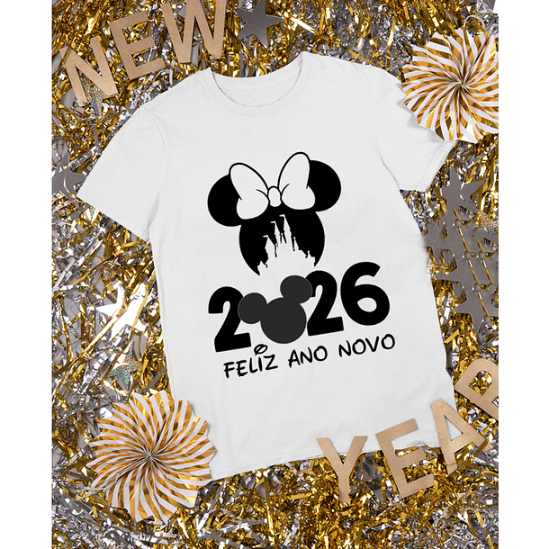 20 Artes para Camisa Disney Mickey e Minnie Ano Novo 2026 Arquivo Editavel 16